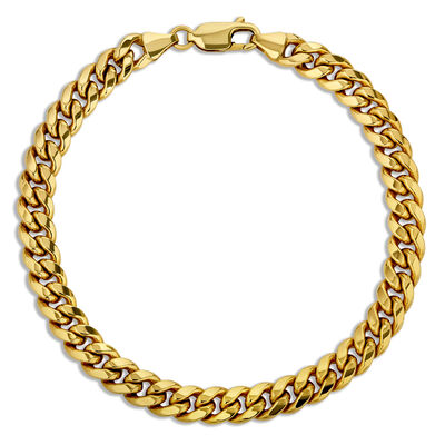 Toscano 8.5-Inch Cuban Link Bracelet, 14K Yellow Gold