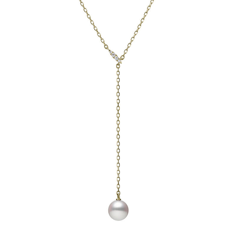 Mikimoto Akoya Cultured Pearl Drop Pendant in 18K Yellow Gold image number 0