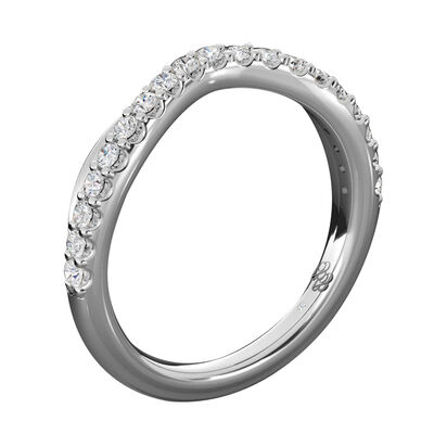 Bella Ponte Contour Anniversary Band, 14K White Gold