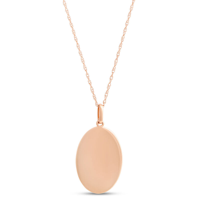 Oval Shaped Paw Pendant with Diamonds, 14K Yellow Gold image number 1