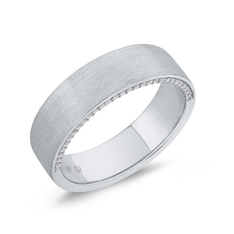 Bella Ponte Gents Diamond Band 14K White Gold, Size 10.5 image number 0