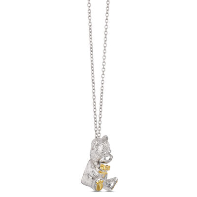 2026 Benny Bear 18-Inch Pendant Necklace, Sterling Silver
