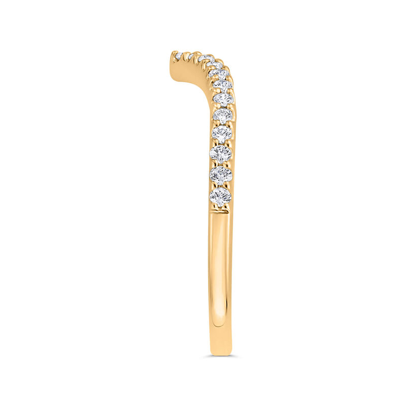 Bella Ponte Chevron Diamond Band, 14K Yellow Gold image number 1