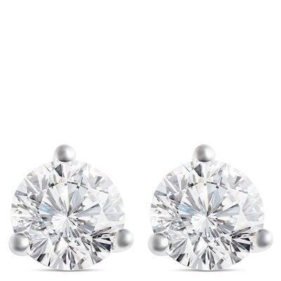 Ben Bridge Signature Diamond Studs, 1 Carat Total Weight, in 18K White Gold