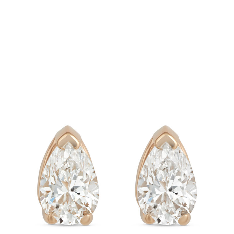 Pear-Shaped Diamond Studs, 1/2 Carat Total Weight, in 14K Yellow Gold image number 0