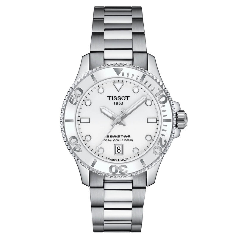 TISSOT Seastar 1000 White Dial Watch, 36mm image number 0