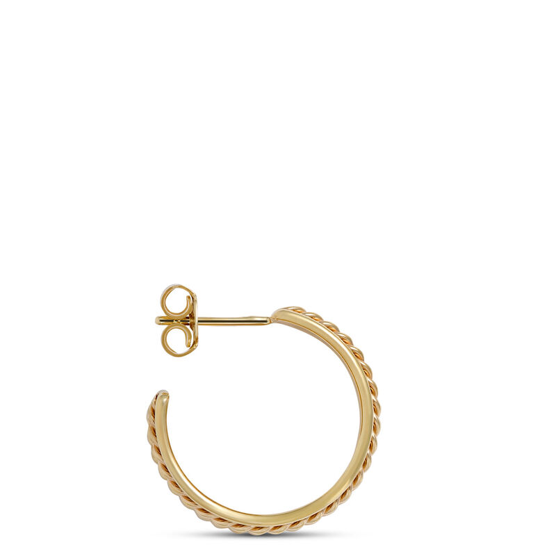 Toscano Hoop Earrings, 14K Yellow Gold image number 1