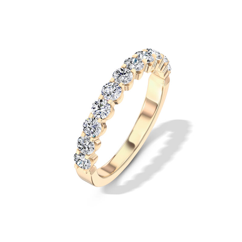 Classic Round Diamond Anniversary Band, 1 Carat Total Weight, 14K Yellow Gold image number 3