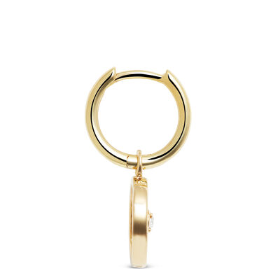 Ikuma Diamond Medallion Drop Earrings, 14K Yellow Gold