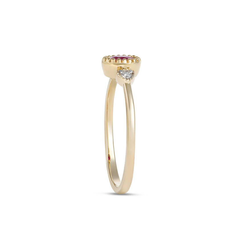 Oval Ruby Ring, 14K Yellow Gold image number 1
