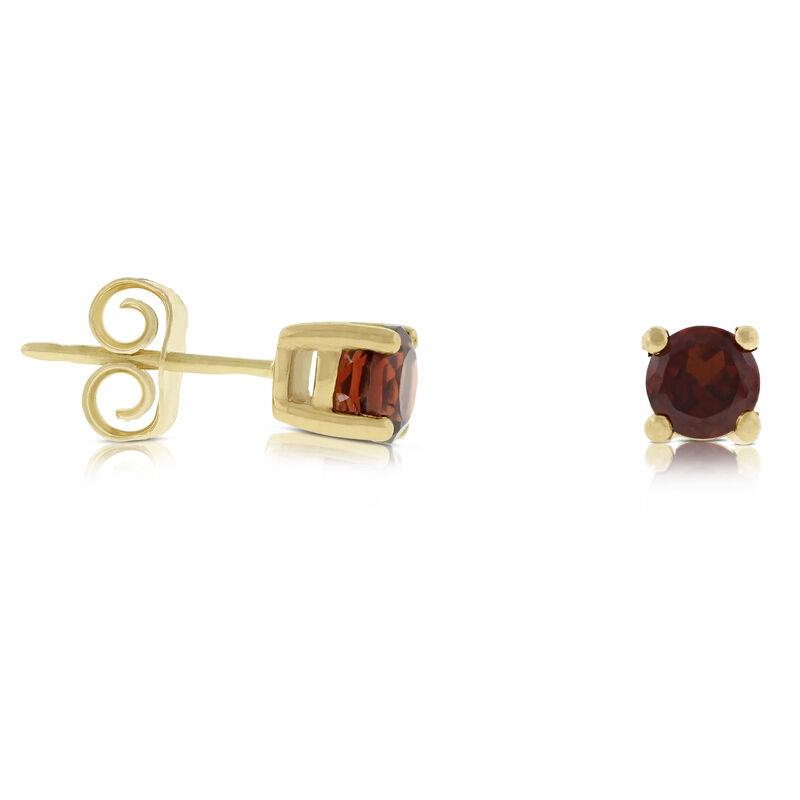 Garnet Stud Earrings 14K image number 0