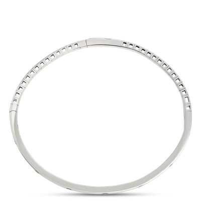 Classic Round Diamond Bangle, 0.5 Carat Total Weight, 14K White Gold