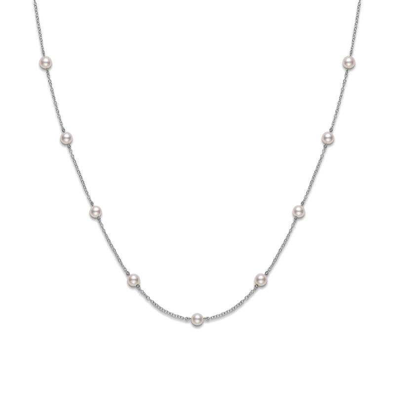 Mikimoto 18 Inch Akoya Cultured Pearl Necklace in 18K White Gold image number 0