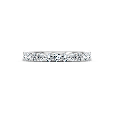 Classic Round Diamond Anniversary Band, &frac12; Carat Total Weight, 14K White Gold