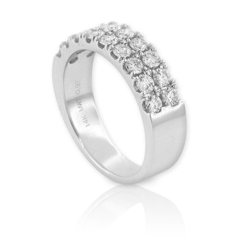 Two Row Diamond Ring 14K image number 5