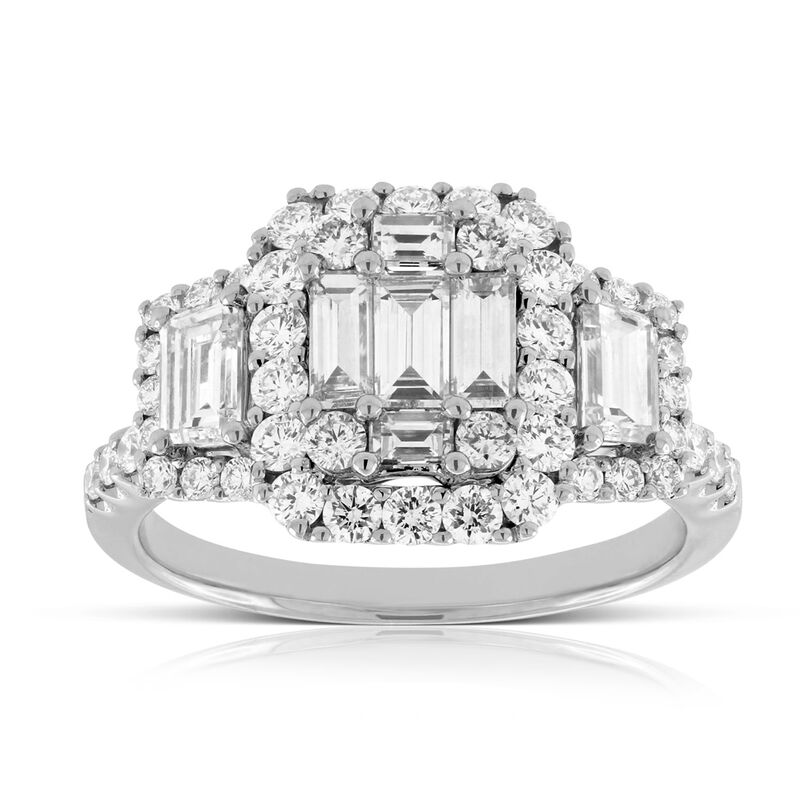 Diamond Cluster Halo Ring 14K image number 0