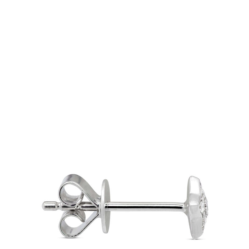 Diamond Star Single Stud Earring, 14K White Gold image number 1