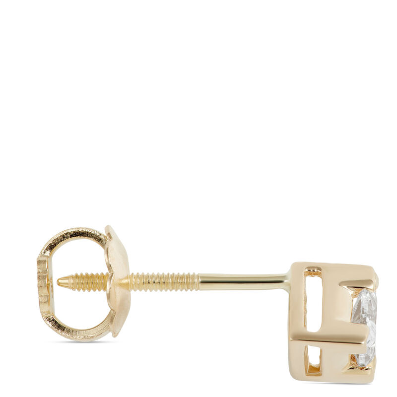 Trillion Diamond Studs, ⅕ Carat, in 14K Yellow Gold image number 1