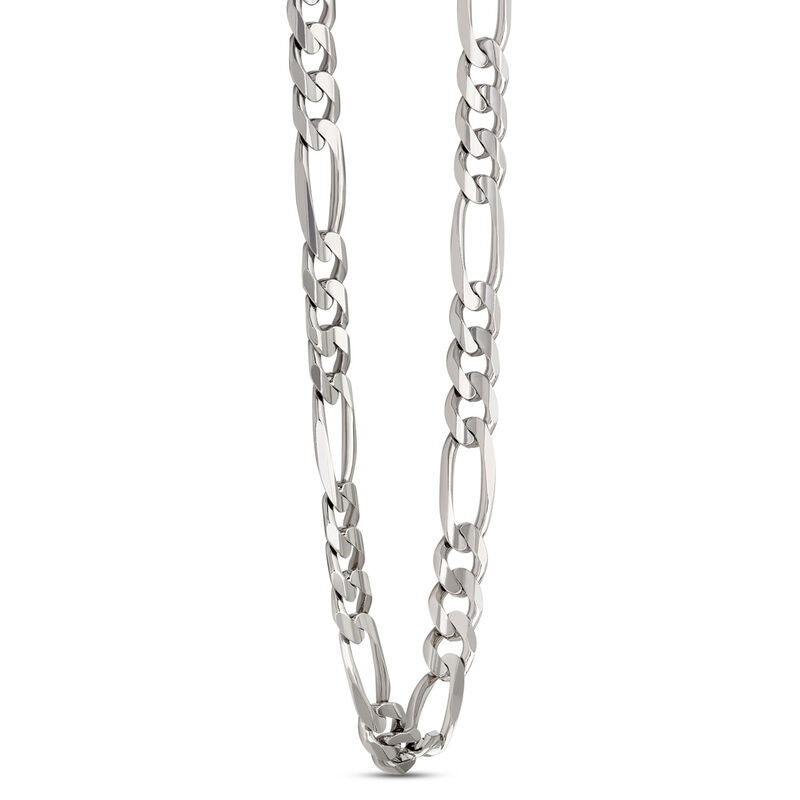 24-Inch Figaro Chain Necklace, Sterling Silver image number 1
