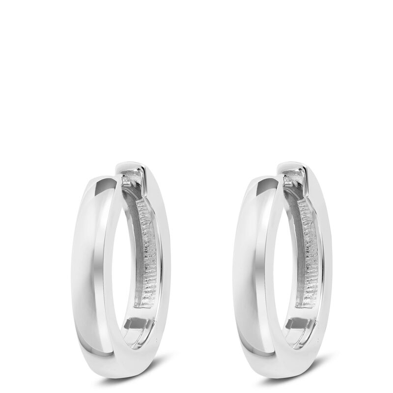 15MM Hinged Hoop Earring in Sterling Silver image number 0