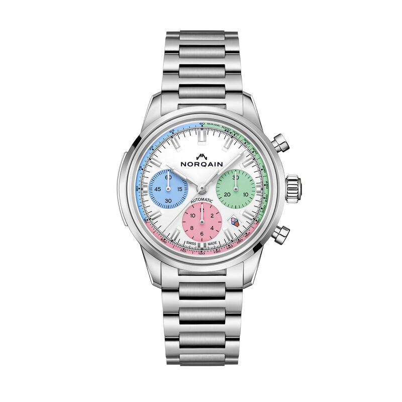NORQAIN Freedom 60 Chrono &ldquo;ENJOY LIFE&rdquo; Special Edition White Dial Watch, 40mm image number 0