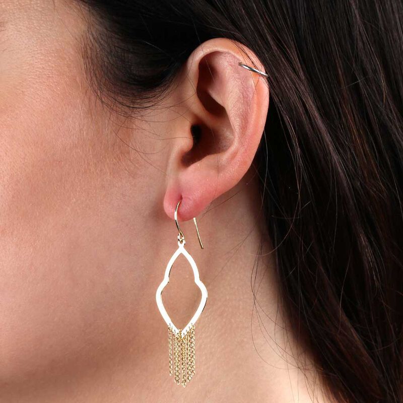 Fancy Drape Earrings 14K image number 1