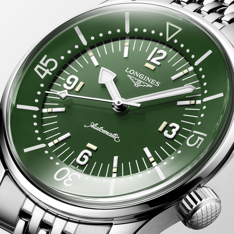 Longines Legend Diver Green Dial Watch, 39mm image number 3