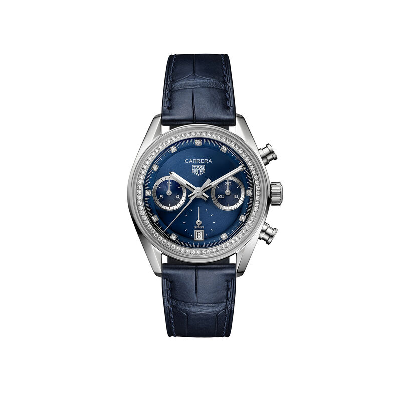 TAG Heuer Carrera Chronograph Blue Dial Watch, 39mm image number 0