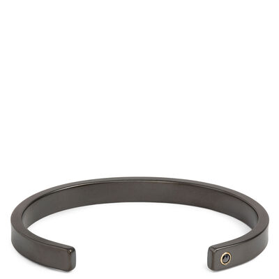 Dark Foiled Stainless-Steel Men&rsquo;s Cuff, 6mm