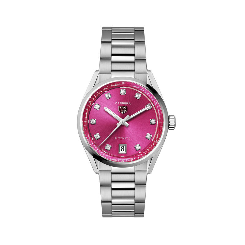 TAG Heuer Carrera Date Watch Pink Dial, 36mm image number 0