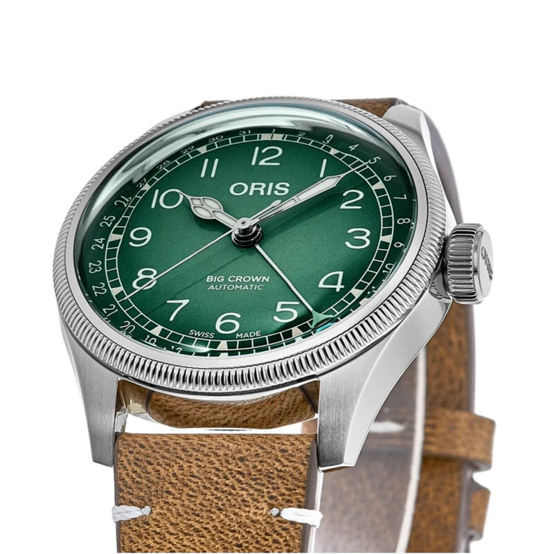 Oris Big Crown Pointer Date Cervo Volante Limited Edition Green Dial Watch, 38mm image number 1