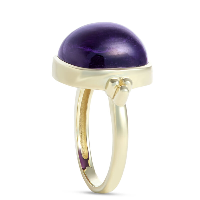 Cabochon Amethyst Ring, 14K Yellow Gold image number 1