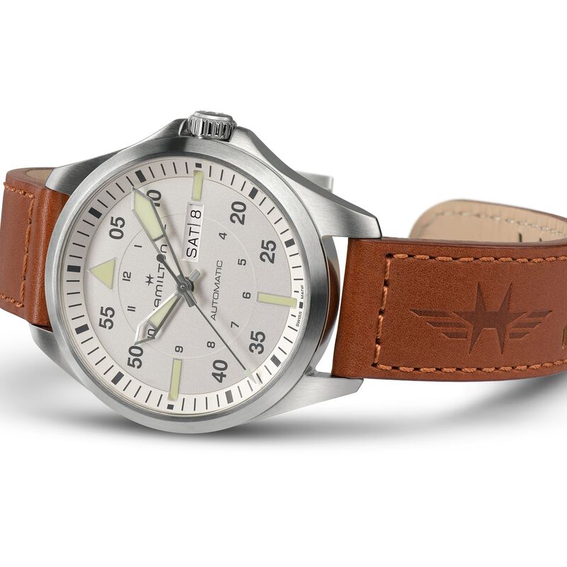 Hamilton Khaki Aviation Pilot Day Date Auto Watch Silver Dial, 42mm image number 2