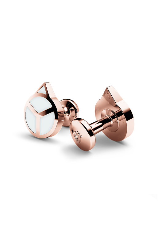 Rolex Hand cufflinks, 18 kt Everose gold, A1025