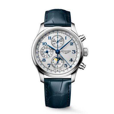 Longines Master Collection Chronograph Silver Dial Watch, 41mm