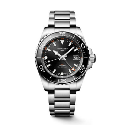 Longines HydroConquest GMT Watch Sunray Black Dial, 41mm