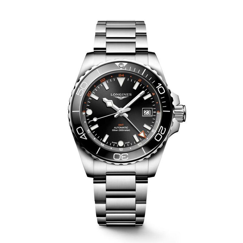 Longines HydroConquest GMT Watch Sunray Black Dial, 41mm image number 0