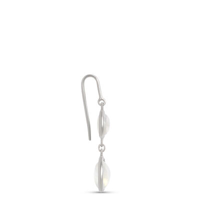 Rainbow Moonstone Drop Earrings, Sterling Silver