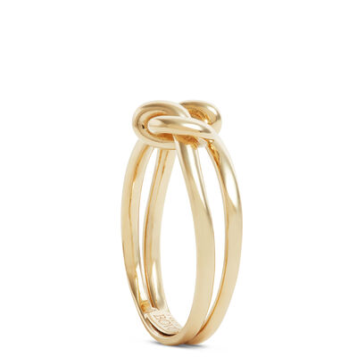 Toscano Double Love Knot Ring, 14K Yellow Gold