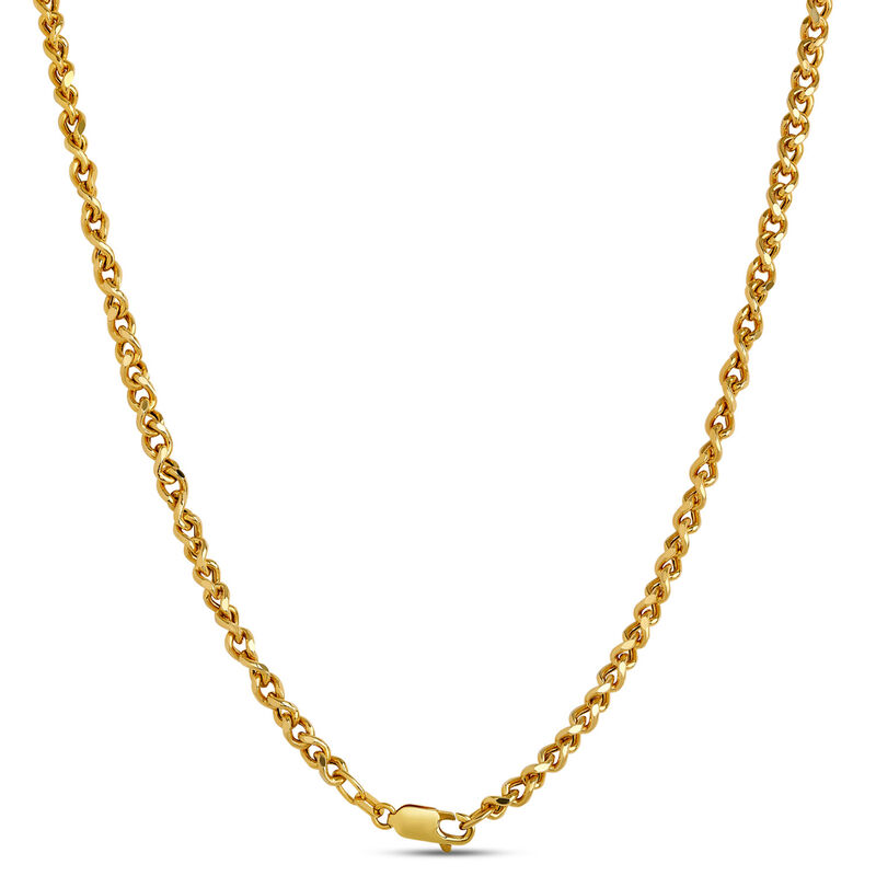 Toscano 24-Inch Curb Link Chain, 14K Yellow Gold image number 3