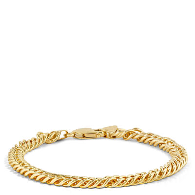 Toscano 7.5-Inch Curb Link Bracelet, 14K Yellow Gold