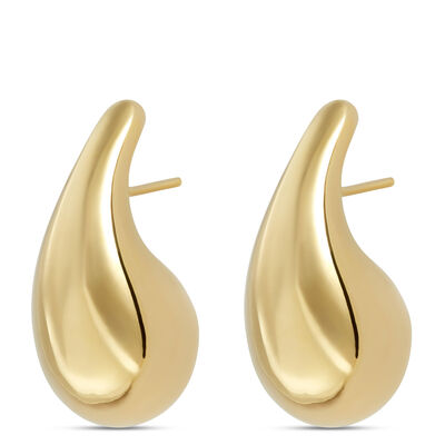 Toscano Teardrop Stud Earrings, 14K Yellow Gold