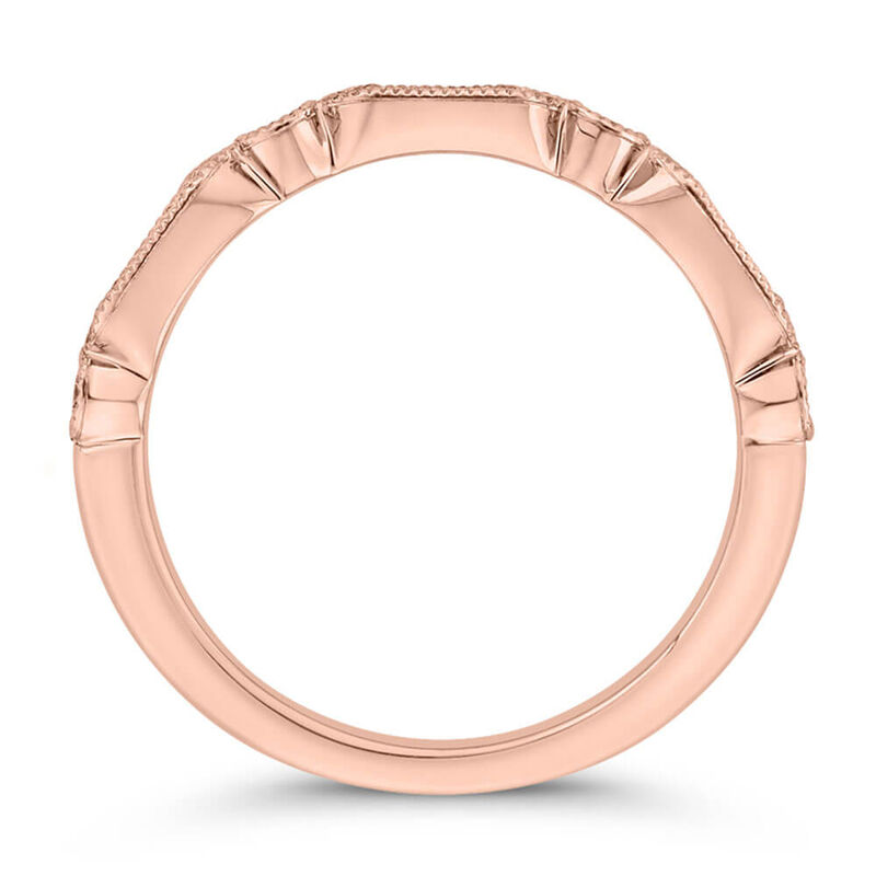 Bella Ponte Rose Gold Diamond Band 14K image number 3