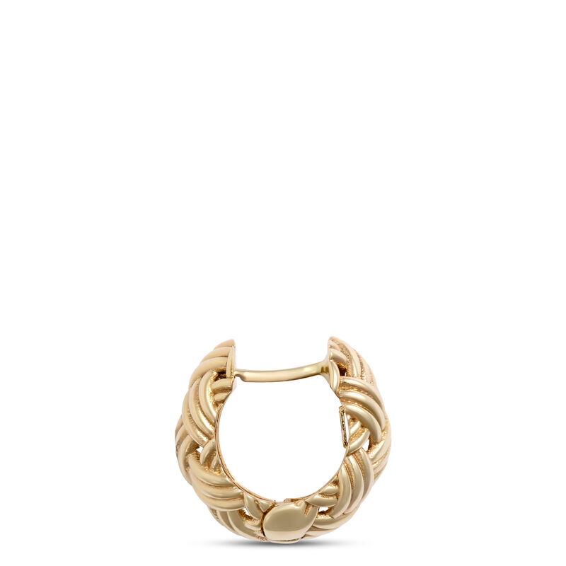 Toscano Basket Weave Hoops, 14K Yellow Gold image number 1