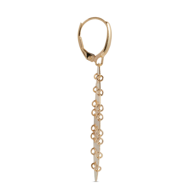 Toscano Wavy Drop Earrings, 14K Yellow Gold image number 1