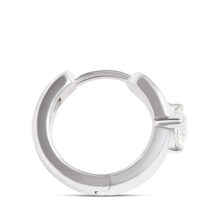 Ben Bridge Signature Solitaire Diamond Hoop Earrings, Platinum