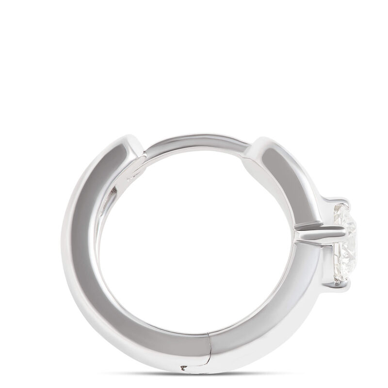 Ben Bridge Signature Solitaire Diamond Hoop Earrings, Platinum image number 1