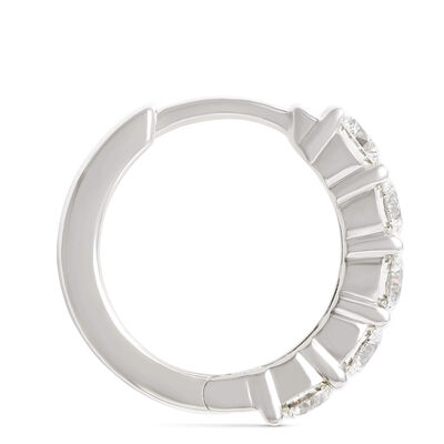 Ben Bridge Signature Diamond Hoop Earrings, Platinum
