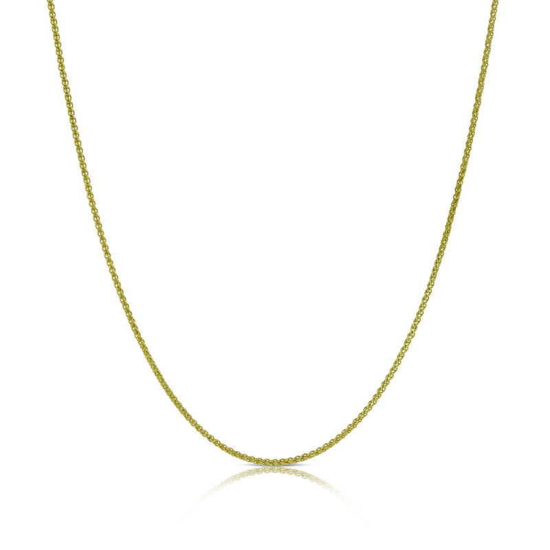 18-Inch Round Wheat Chain Necklace, 14K Yellow Gold image number 0