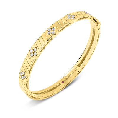 Roberto Coin 18K Yellow Gold Love In Verona Ridged Bangle